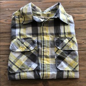 Youth boys Short sleeve button down shirt.